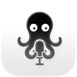 Octopoddy - a friendly octopus holding a microphone